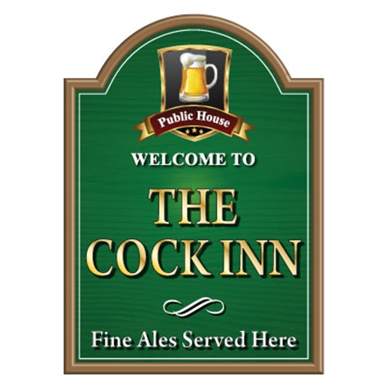 JAF Graphics. Traditional Pub sign with Shaped Top