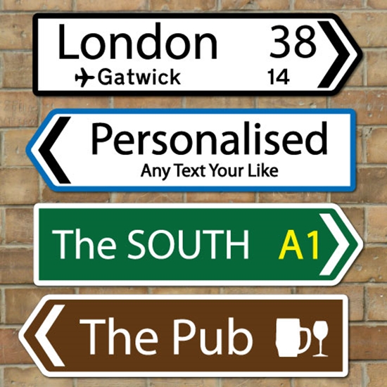 JAF Graphics. Personalised Road Direction Pointing Sign