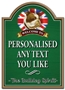 Picture of Personalised British Bulldog Pub Bar Sign with Shaped Top