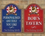 Picture of Personalised British Bulldog Pub Bar Sign with Shaped Top