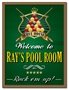 Picture of Personalised Pub Sign with Pool Billiards Design