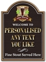 Picture of Personalised Pub Irish sign with shamrock and Guinness pint