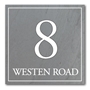 Picture of Personalised House Number Sign Square Stone Slate Effect