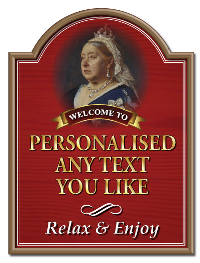 JAF Graphics. Personalised Queen Vic Pub Sign