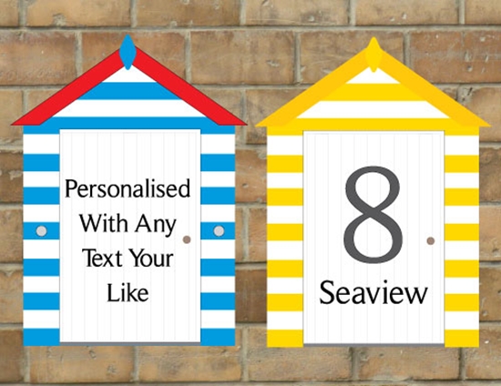 JAF Graphics. Personalised Beach Hut Sign