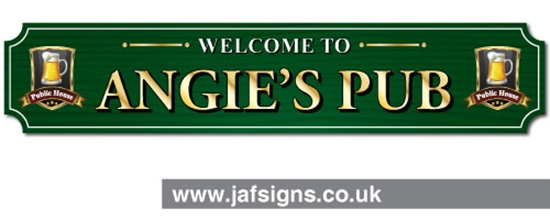 JAF Graphics. Traditional Home Bar Sign