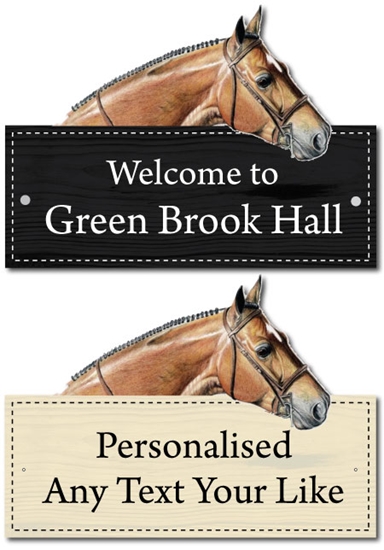 Picture of Personalised Stable Plaque with Horse logo