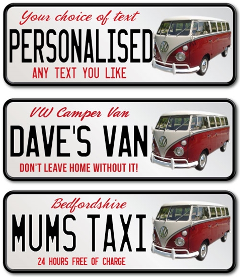 Picture of American Style Number Plate VW Camper Van 