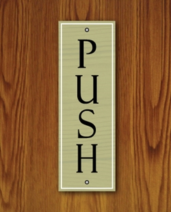 Picture of  Wooden Style Push Pull Door Signs
