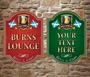 Picture of Home Bar Sign with Scottish Saint Andrew's Cross Flags 