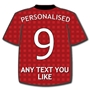 Picture of Personalised Shaped Football Shirt Sign, Football Strip House number - Any Team