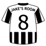 Picture of Personalised Shaped Football Shirt Sign, Football Strip House number - Any Team