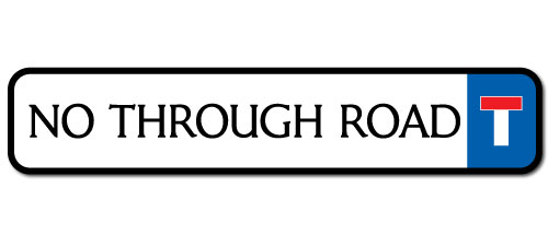JAF Graphics. No Through Road Traditional Street Road Sign, Composite