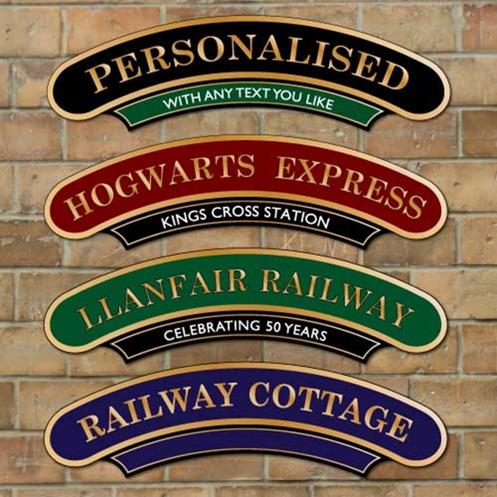 Picture of Vintage Arched Railway Train Sign