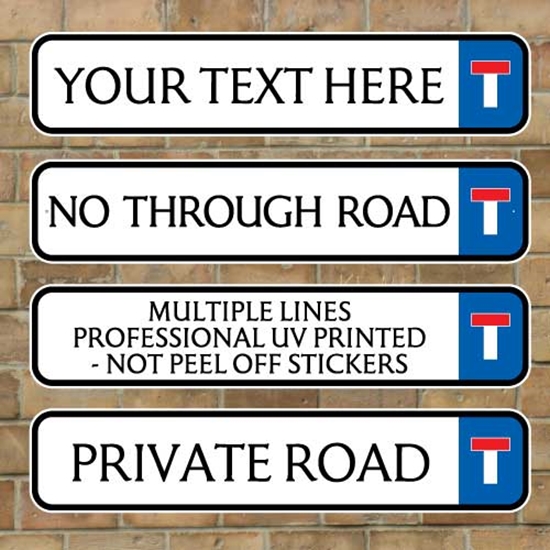 Picture of No Through Road Traditional Street Road Sign, Composite fully weatherproof