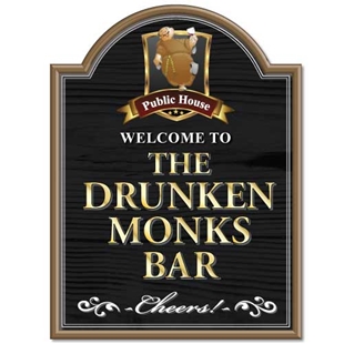 Picture of The Drunken Monk Home Bar sign