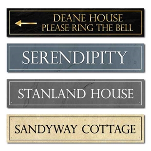 Picture of Letterbox Shaped Stone Effect Shaped House Number Sign
