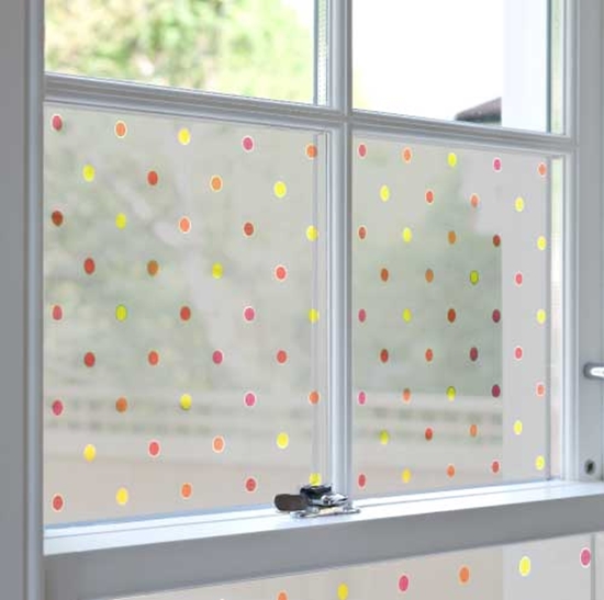 JAF Graphics. Coloured Modern Polka Dot Window Film