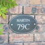 Picture of Oval Classic Stone Effect Shaped House Number Sign