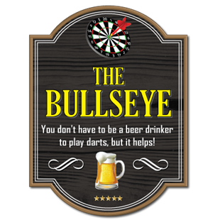 Picture of Personalised Pub Sign with Beer with Darts Logo