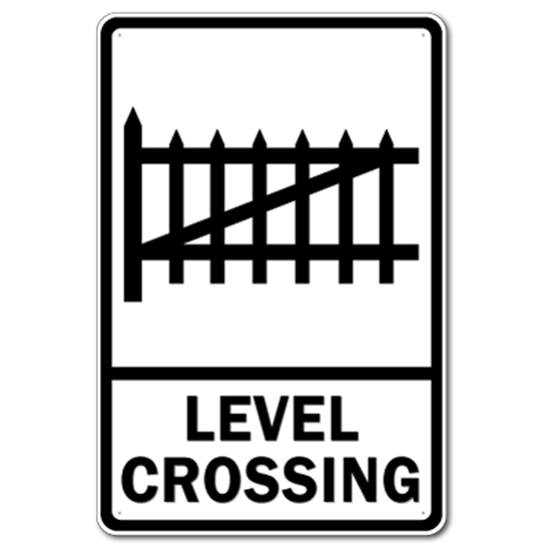 Jaf Graphics Level Crossing Sign Or Personalised
