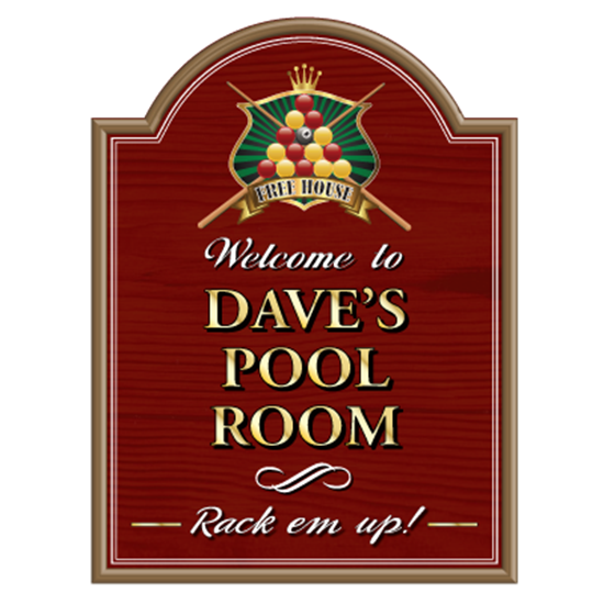 Picture of Personalised Pool Room Pub Sign 