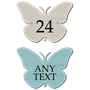 Picture of Butterfly Shaped PersonalisedHouse Number Sign, Outdoor Sign, Wooden Style