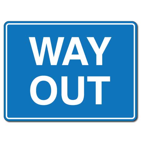 JAF Graphics. Way Out Car Park Sign