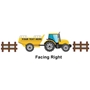 Picture of Personalised Tractor & Trailer Wall Sticker