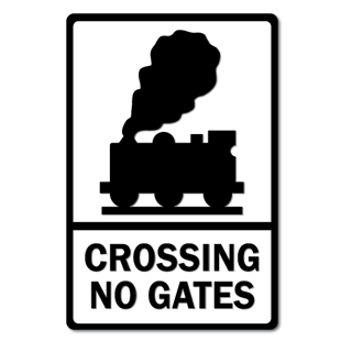 Traditional Railway Station Metal Sign,Crossing No Gates or Personalised Text 