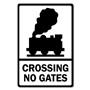 Picture of Crossing No Gates or Personalised Text Sign