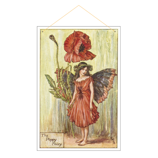 Picture of Poppy Flower Fairy Graden Sign