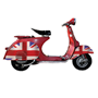 Picture of Union Jack Vespa Scooter Shaped Sign