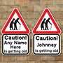 Picture of Old People Crossing Joke Road Sign