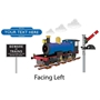 Picture of Personalised Train Wall Sticker, Boys Bedroom Name Railway Station Totem Sticker 