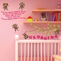Picture of 5 Little Monkeys personalised wall sticker, nursery rhyme bedroom wall sticker
