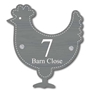 Picture of Unique Chicken Shaped House Number Sign