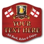 Picture of Set of 4 Personalised Beer Mats with Choice of Flags 