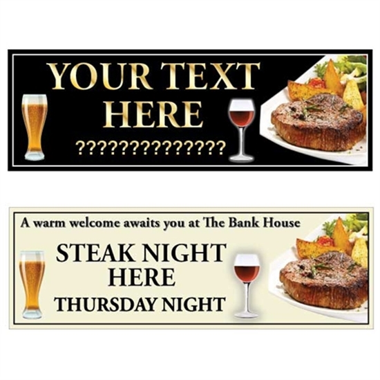 Picture of Steak Night Banner Personalised