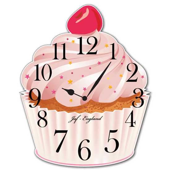 Picture of Cupcake Clock, Cute Vintage Cupcake Wall Clock, British Bake Off Wall Clock