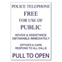 Picture of POLICE PHONE BOX Telephone Sign Vintage Composite Wall Plaque poster