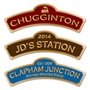 Picture of Personalised Arched Chuffington Sign, Vintage Railway Train Sign, Station Sign