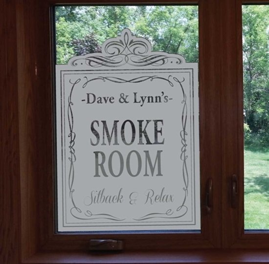 JAF Graphics. Etched effect Pub Window Sign Panel