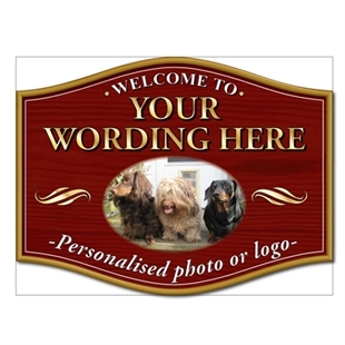 Picture of Barrel Shaped Personalised Photo Home Bar Sign