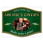 Picture of Barrel Shaped Personalised Photo Home Bar Sign
