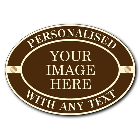 JAF Graphics. Custom Oval Photo House Sign