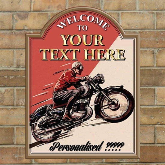 Picture of Vintage Motorcycle Custom Sign