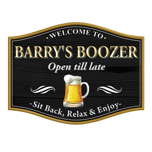 Picture of Traditional Barrel Shaped Pub Home Bar Sign