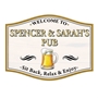 Picture of Traditional Barrel Shaped Pub Home Bar Sign