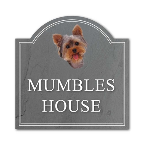 JAF Graphics. Personalised Yorkshire Terrier Dog House Number sign